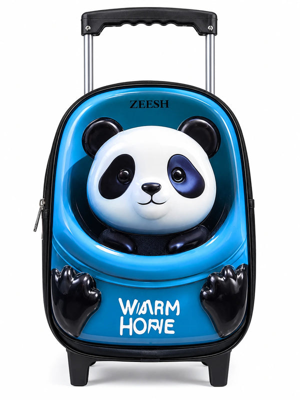 Panda Trolley School Bag for Kids – Hard Shell Rolling Backpack with Wheels | Nursery & Kindergarten
