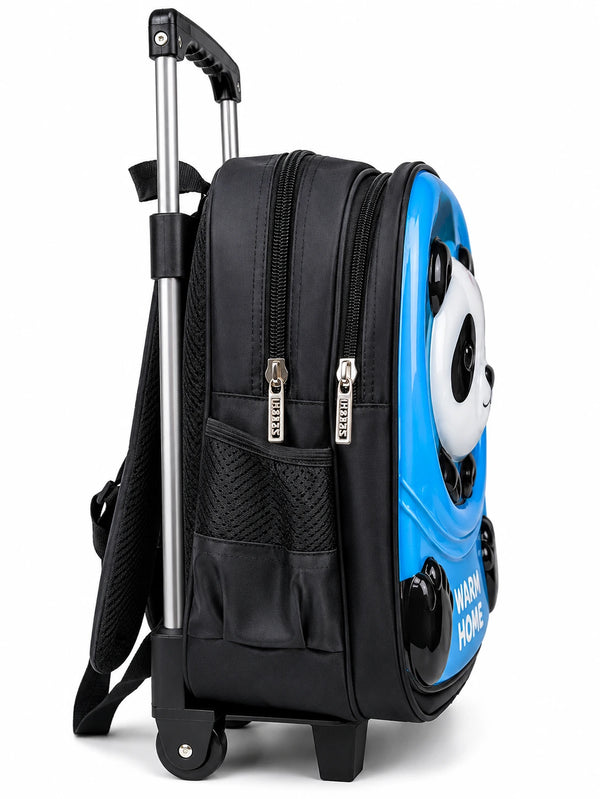 Panda Trolley School Bag for Kids – Hard Shell Rolling Backpack with Wheels | Nursery & Kindergarten